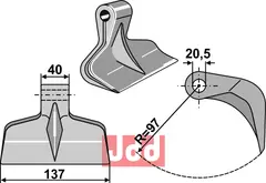 Hammerkniv 137mm Berti