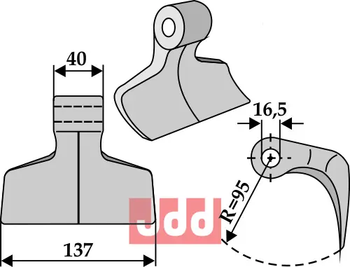 Hammerkniv 137mm - JDD Utstyr