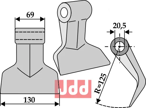 Hammerkniv 130mm - JDD Utstyr