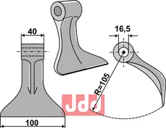 Hammerkniv 100mm Agrimaster