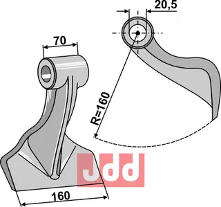 Hammerkniv 160mm Agricom