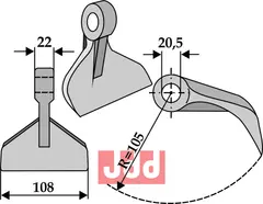 Hammerkniv 108mm Perfect