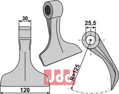 Hammerkniv 120mm Agrimaster