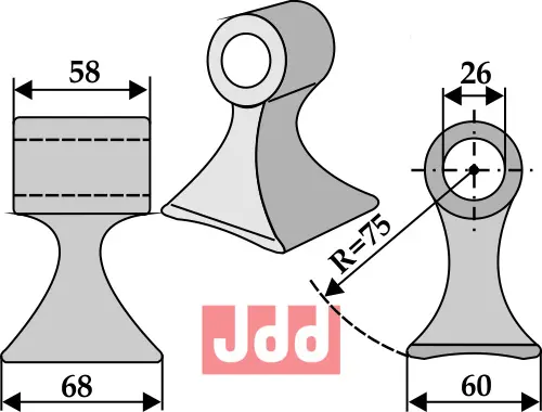 Hammerkniv 68mm - JDD Utstyr