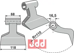 Hammerkniv 118mm Ferri