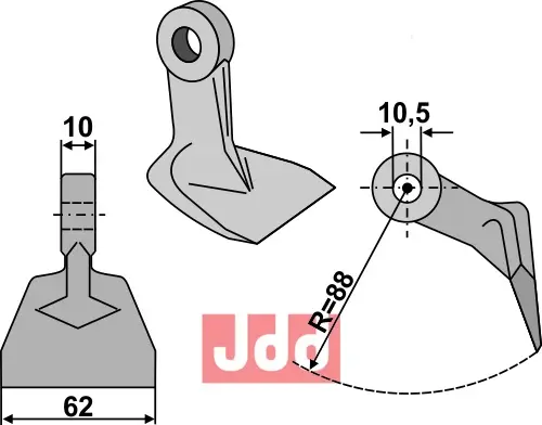 Hammerkniv 62mm - JDD Utstyr