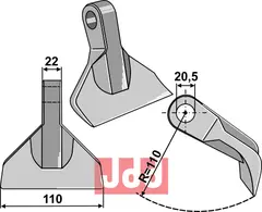 Hammerkniv 110mm Perfect/INO