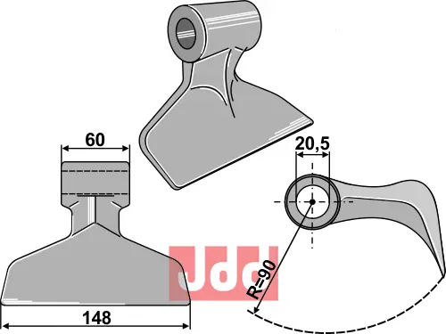 Hammerkniv 148mm - JDD Utstyr