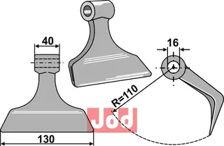 Hammerkniv 130mm Maschio / Gaspardo