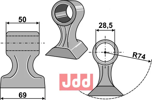 Hammerkniv 69mm - JDD Utstyr