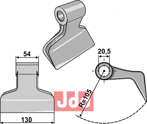 Hammerkniv 130mm - JDD Utstyr