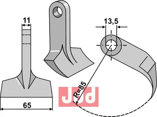 Beskjæringshammer fra Peruzzo Arbeidsbredde 65mm, hull 13,5mm