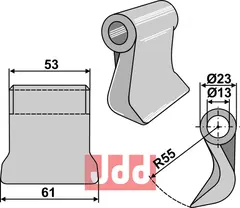 Hammerkniv 61mm Dücker