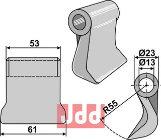 Hammerkniv 61mm Dücker