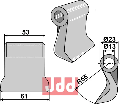 Hammerkniv 61mm - JDD Utstyr