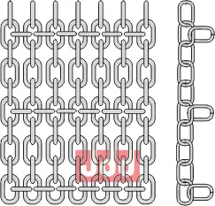 Kjettingmatte 5 x 21 Lengde 1500mm