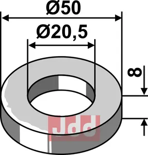 Skive Ø50x8xØ20,5 Sauerburger