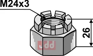 KronMutter M24x3 Sauerburger