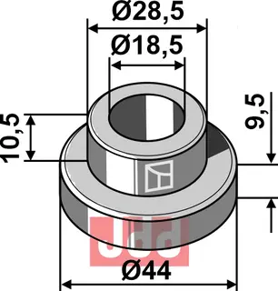 Foring Ø44x10,5xØ18,5 Seppi