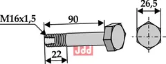 Bolt M16x1,5x90 - 10.9 Howard/Seppi/Mc Connel