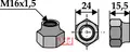 Mutter til Howard, Mc Connel, Seppi M16x1,5 - 15,5 mm