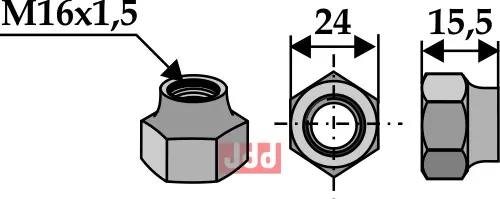 Mutter M16x1,5 - JDD Utstyr