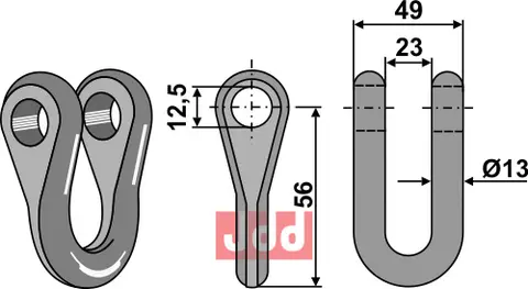 Sjakkel til Kuhn Bredde 49 mm - Høyde 56 mm