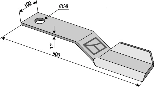 Kniv 600 mm - venstre Til Spearhead Multicut 300