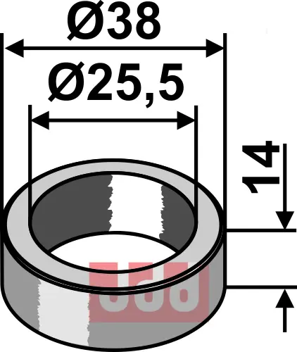Foring Ø38x14xØ25,5 - JDD Utstyr