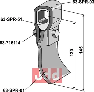 Flail til Spragelse-Mica Lengde 145, Bredde 65