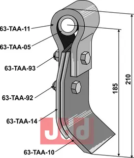 Flail til Taarup Lengde 210 mm, 49303060