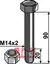 Bolt M14x2x90 - 12.9 m. Låsemutter Passer til mange fabrikater