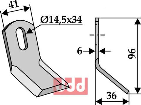 Allsidig Y-kniv til Carroy et Giraudon Lengde 96 mm, Bredde 41 mm
