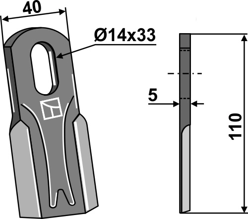 Kniv 110x40 mm