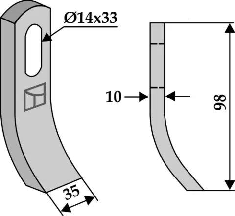 Slagjern 98x35 mm Til Votex Clipper 30-60 / Votex RML