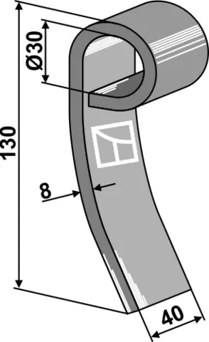 Slagjern 130x40 mm hull 30