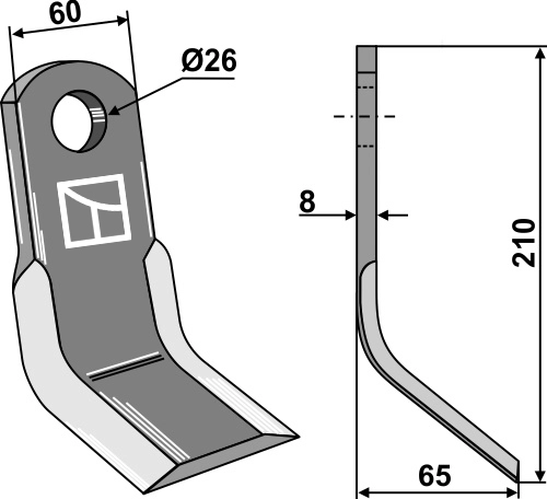 Y-blad 210x60mm til Peruzzo Lengde 210mm, bredde 60mm