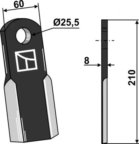 Kniv 210x60 mm Til Maschio CL