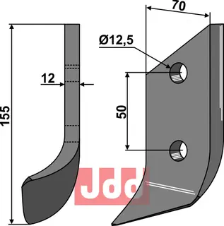 Slagjern kniv venstre Dondi