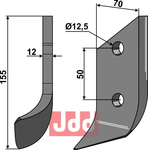 Slagjern kniv venstre - JDD Utstyr