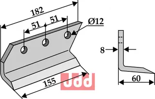 Gravskjær til Dondi L: 182mm, W: 60mm, S/25 A
