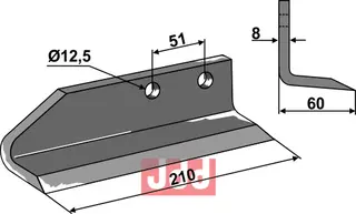 Gravskjær til Dondi Lengde 210 mm, Bredde 60 mm