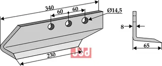 Slagjern kniv - h&#248;yre Dondi