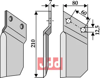 Gravskjær til Dondi L: 210mm, B: 80mm, DMR 45/55 B