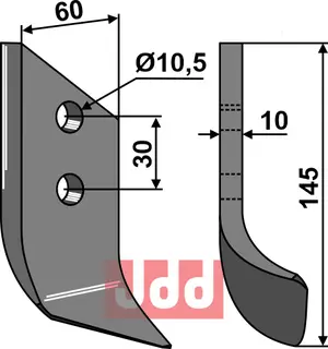 Gravskjær til Dondi L: 145mm, B: 60mm, H: 10,5mm