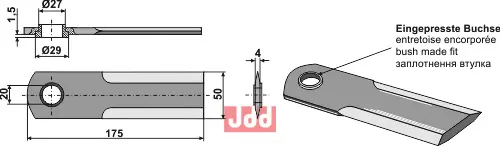 Halmsnitter kniv - JDD Utstyr