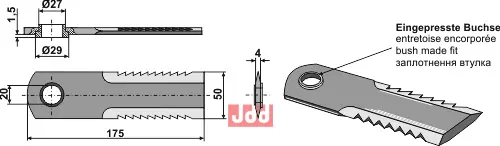 Halmsnitter kniv - JDD Utstyr