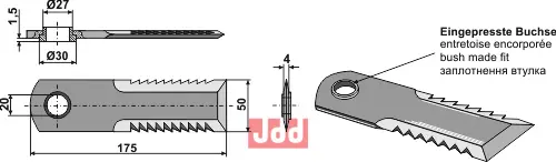 Halmsnitter kniv - JDD Utstyr