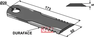 Halmsnitter kniv - DURAFACE New Holland