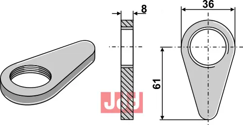 Kontramutter for topstang - JDD Utstyr